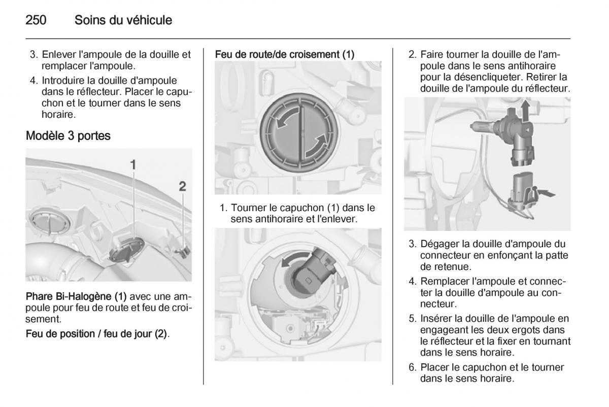 Opel Astra J IV 4 manuel du proprietaire / page 252