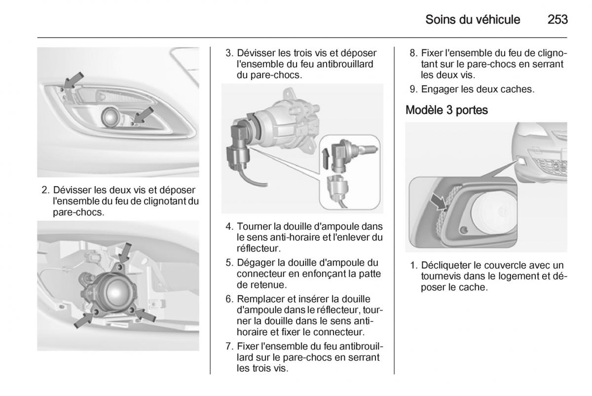 Opel Astra J IV 4 manuel du proprietaire / page 255