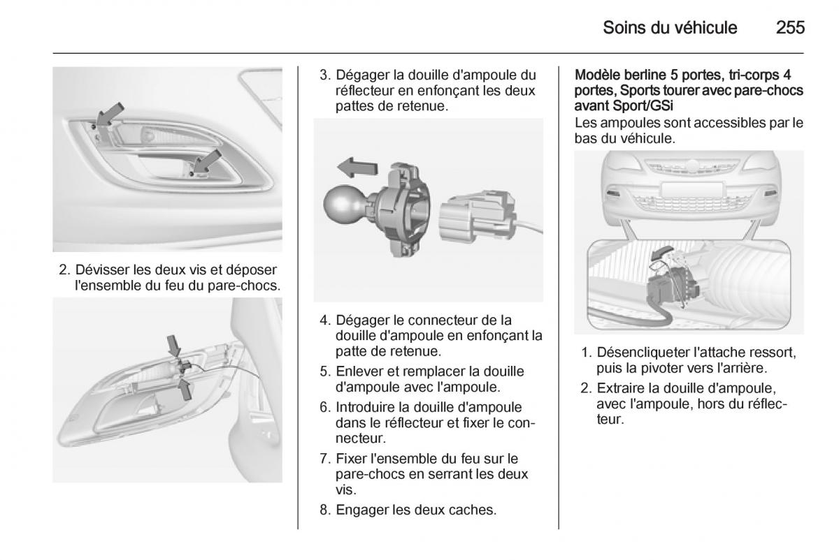 Opel Astra J IV 4 manuel du proprietaire / page 257