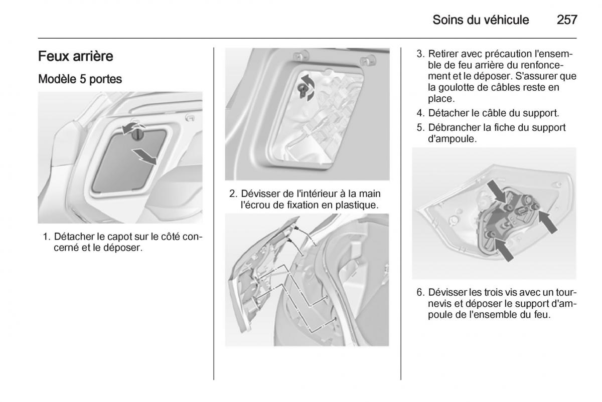 Opel Astra J IV 4 manuel du proprietaire / page 259