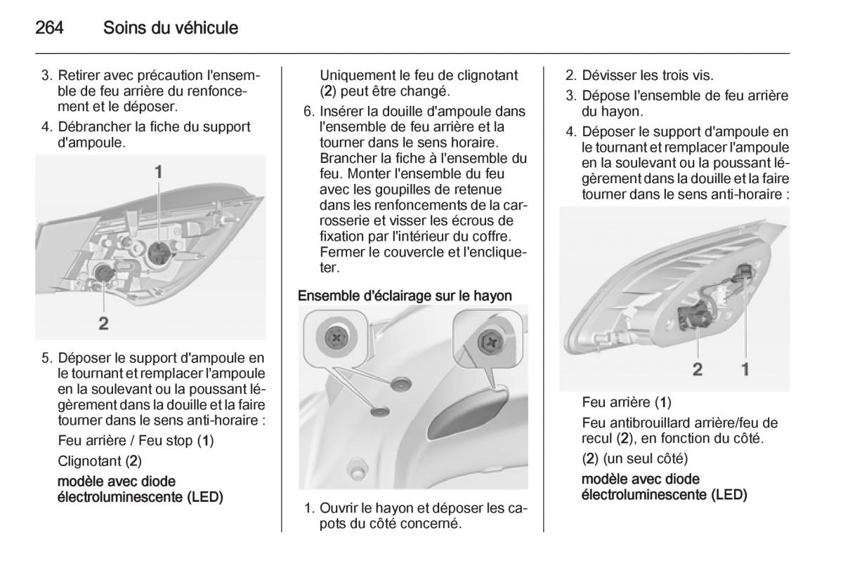 Opel Astra J IV 4 manuel du proprietaire / page 266