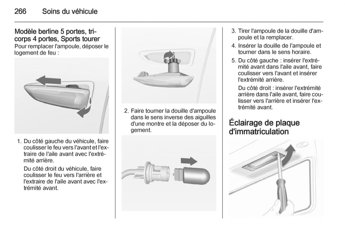 Opel Astra J IV 4 manuel du proprietaire / page 268