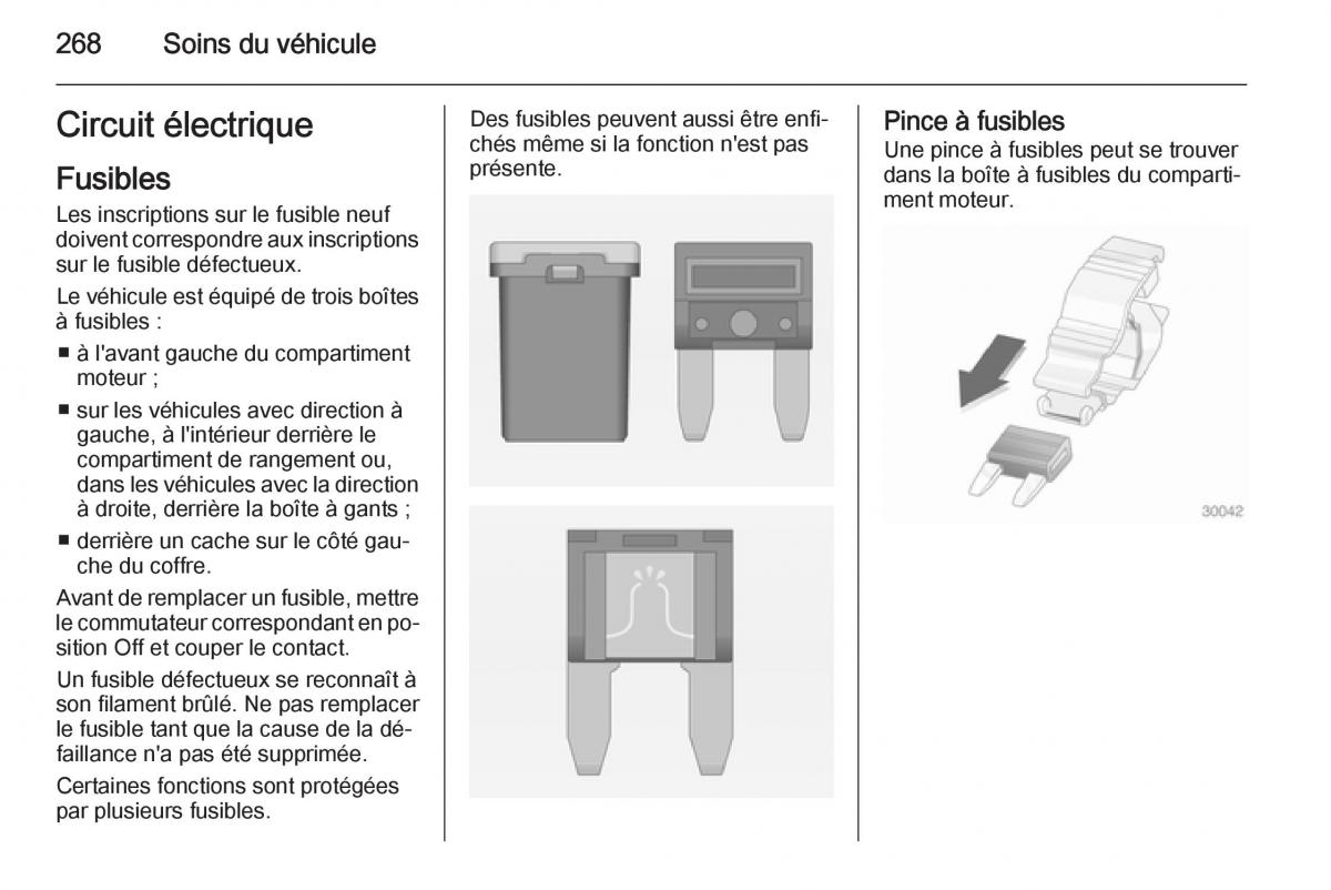 Opel Astra J IV 4 manuel du proprietaire / page 270