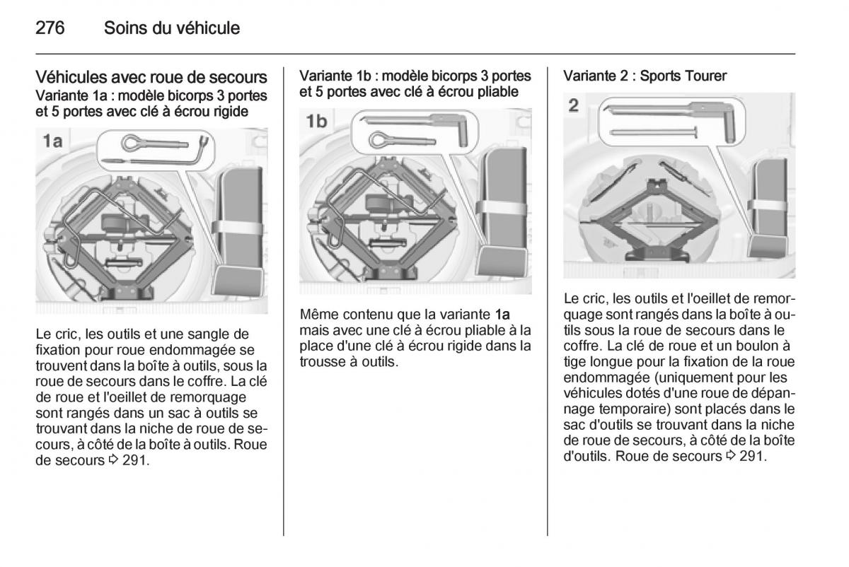 Opel Astra J IV 4 manuel du proprietaire / page 278