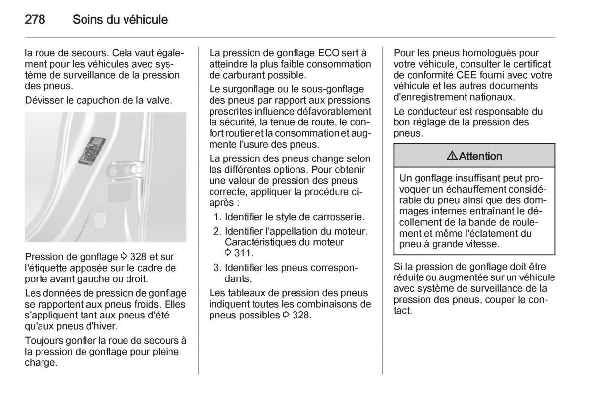 Opel Astra J IV 4 manuel du proprietaire / page 280