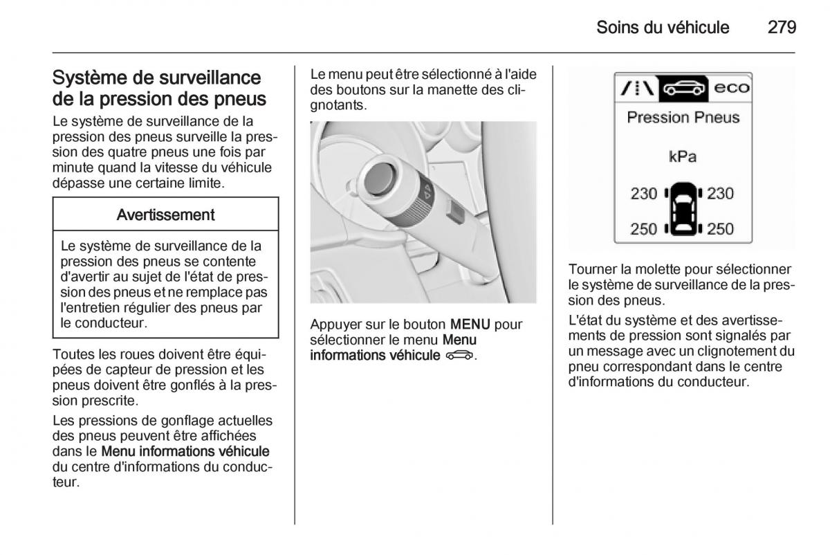 Opel Astra J IV 4 manuel du proprietaire / page 281