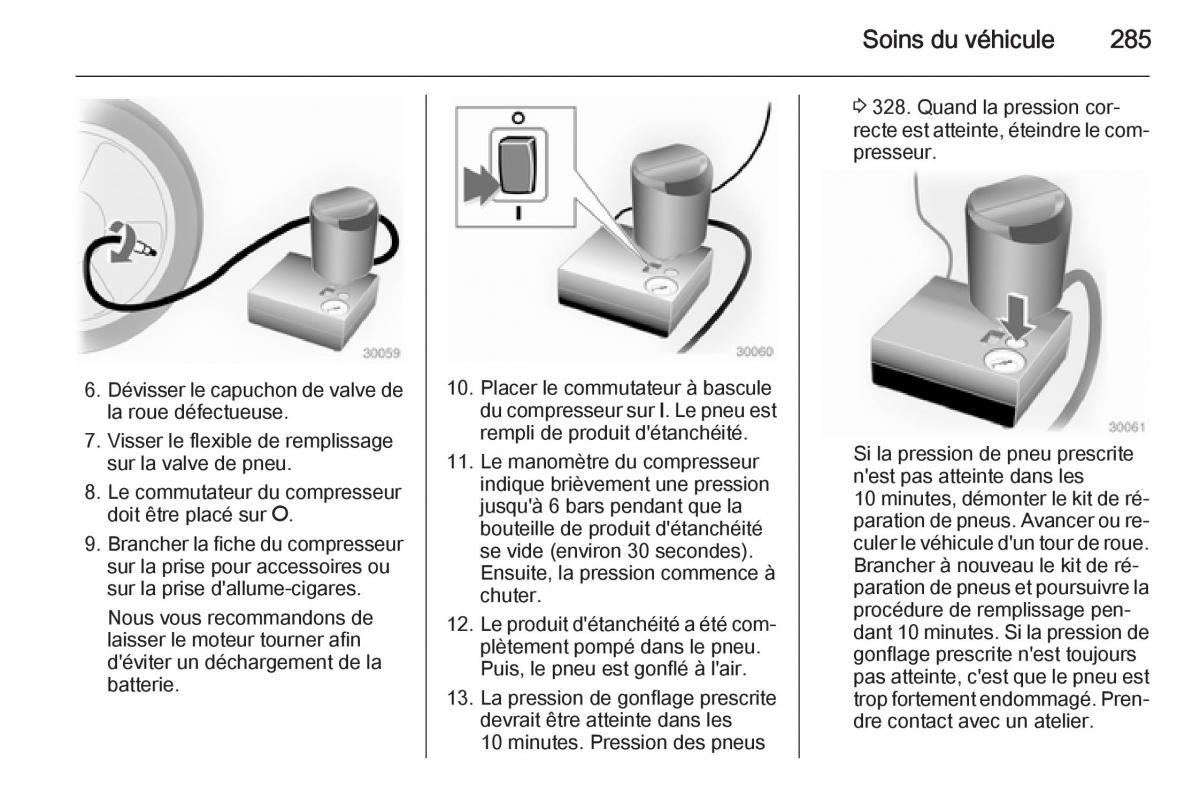 Opel Astra J IV 4 manuel du proprietaire / page 287