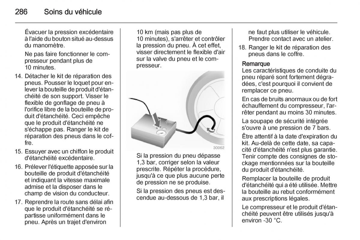 Opel Astra J IV 4 manuel du proprietaire / page 288