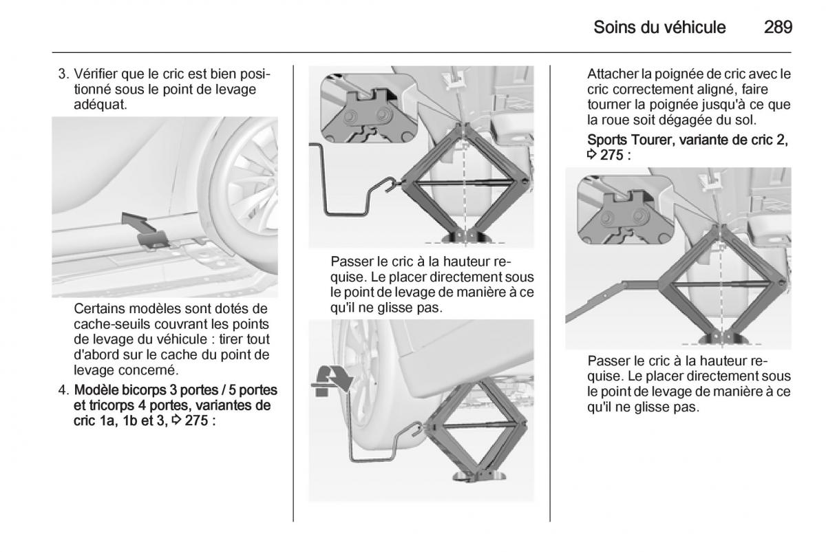 Opel Astra J IV 4 manuel du proprietaire / page 291