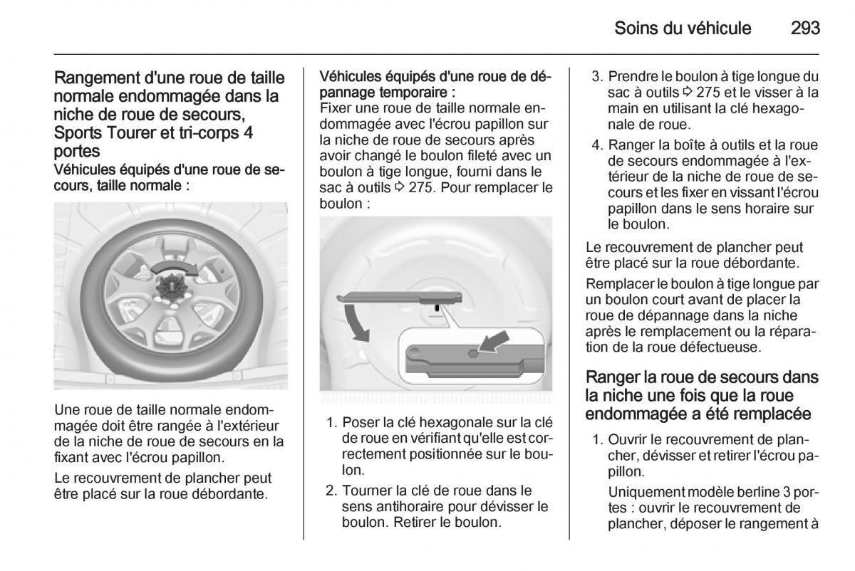 Opel Astra J IV 4 manuel du proprietaire / page 295