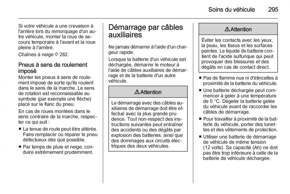 Opel Astra J IV 4 manuel du proprietaire / page 297