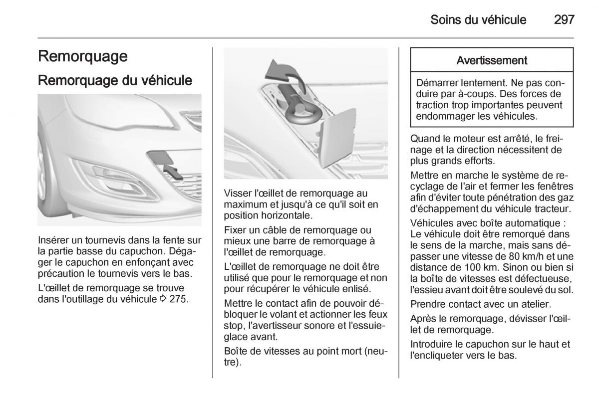 Opel Astra J IV 4 manuel du proprietaire / page 299