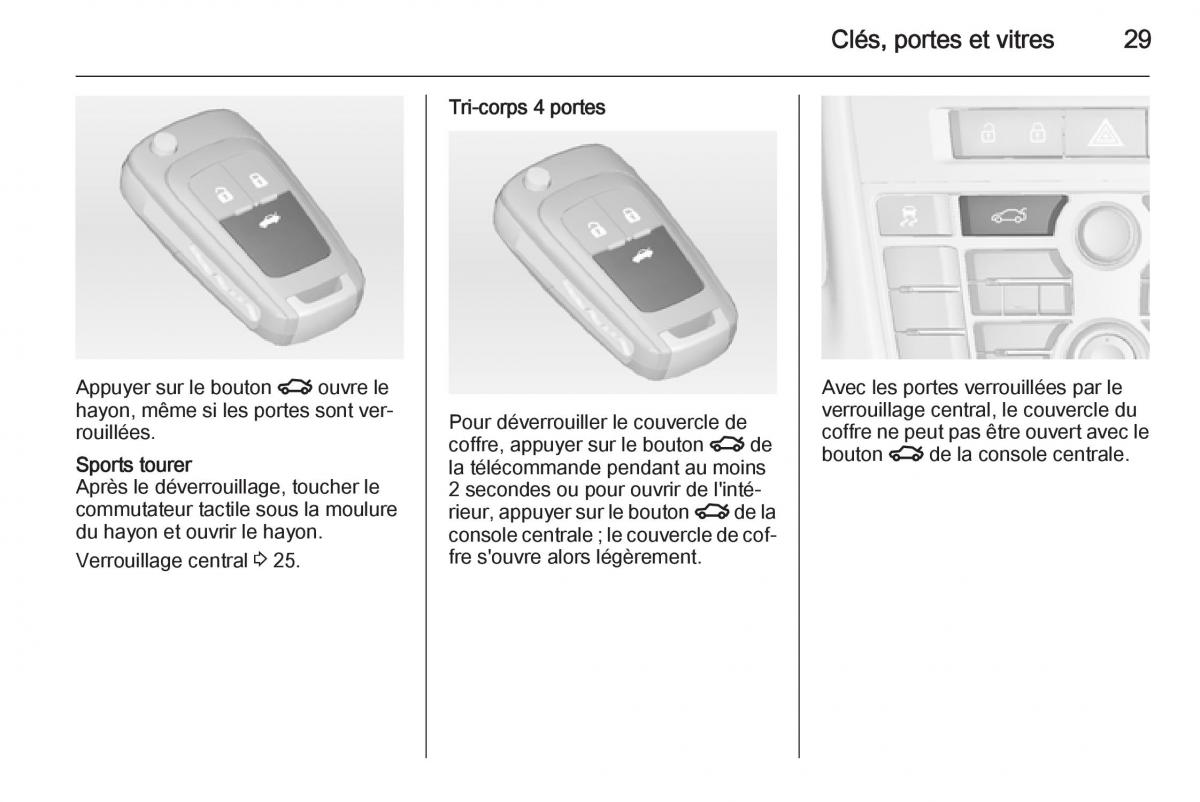 Opel Astra J IV 4 manuel du proprietaire / page 31