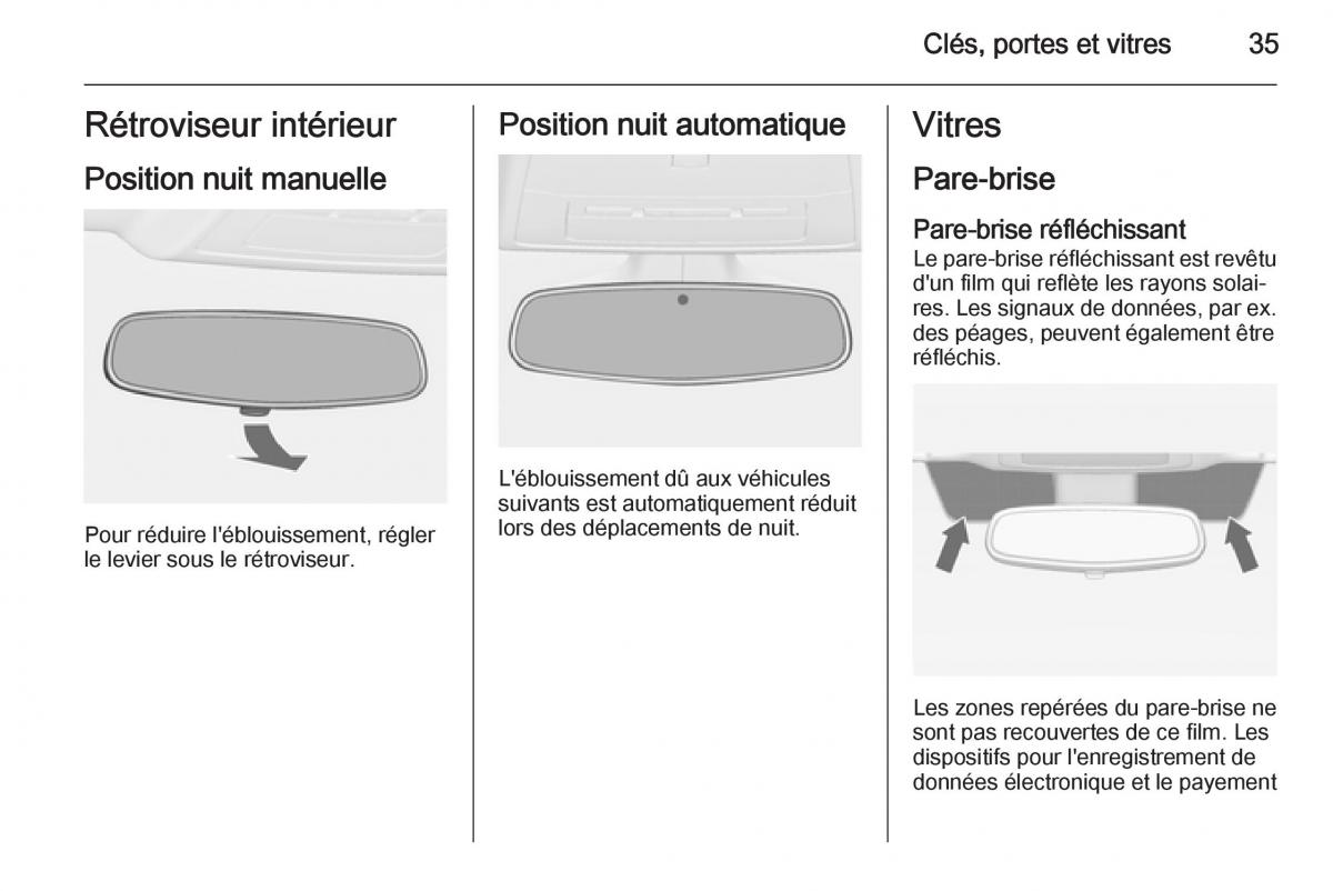 Opel Astra J IV 4 manuel du proprietaire / page 37