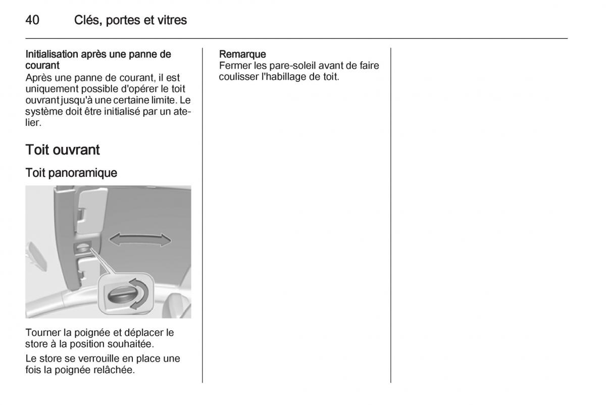 Opel Astra J IV 4 manuel du proprietaire / page 42