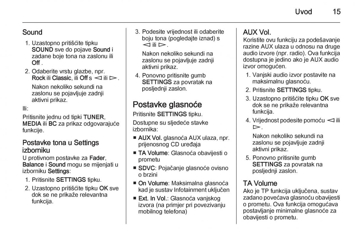 Opel Astra J IV 4 vlasnicko uputstvo / page 15