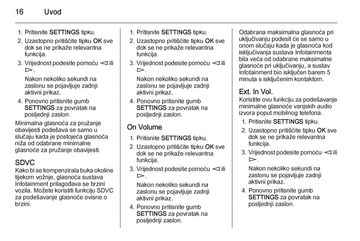 Opel Astra J IV 4 vlasnicko uputstvo / page 16