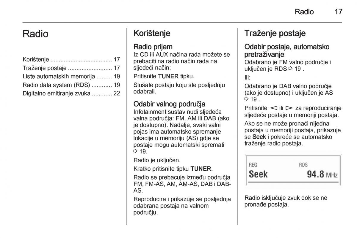 Opel Astra J IV 4 vlasnicko uputstvo / page 17