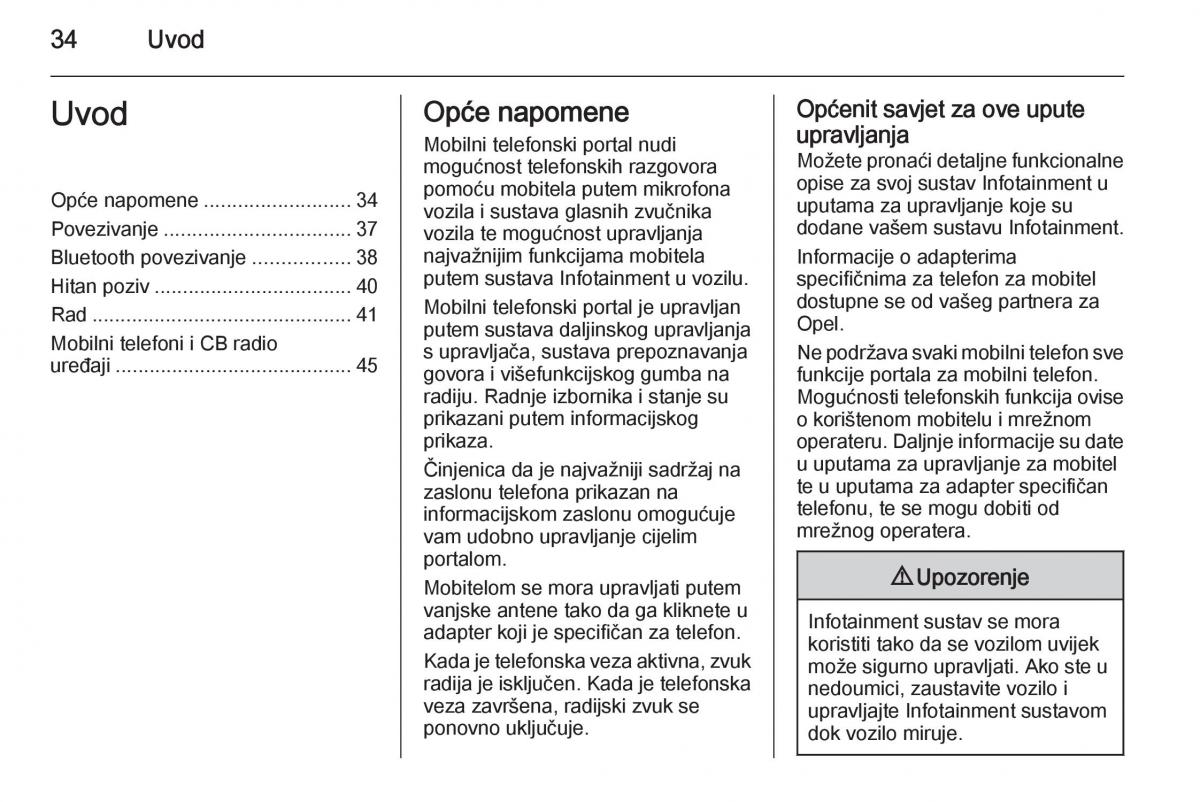 Opel Astra J IV 4 vlasnicko uputstvo / page 34