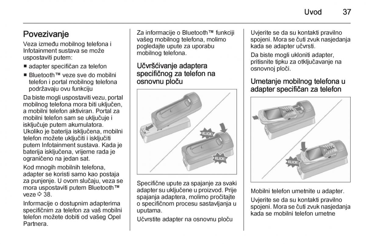 Opel Astra J IV 4 vlasnicko uputstvo / page 37