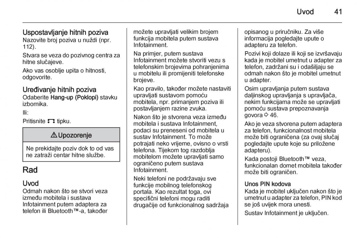 Opel Astra J IV 4 vlasnicko uputstvo / page 41