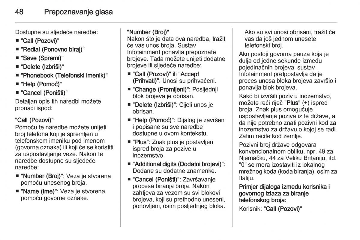 Opel Astra J IV 4 vlasnicko uputstvo / page 48