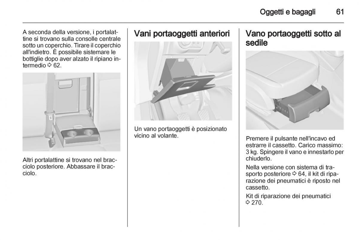 Opel Astra J IV 4 manuale del proprietario / page 63