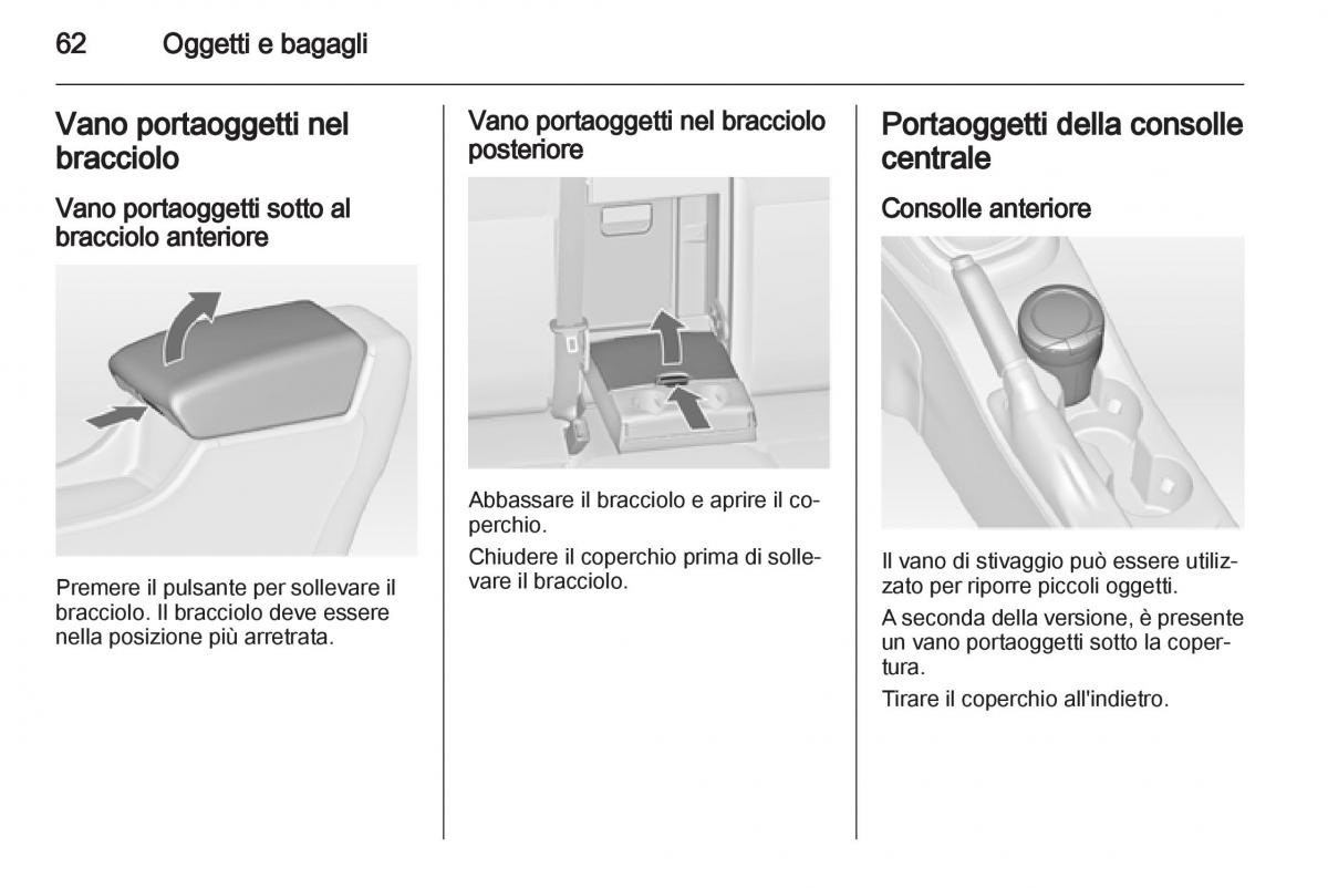 Opel Astra J IV 4 manuale del proprietario / page 64