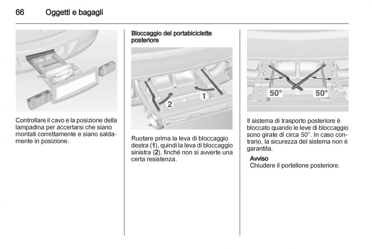 Opel Astra J IV 4 manuale del proprietario / page 68