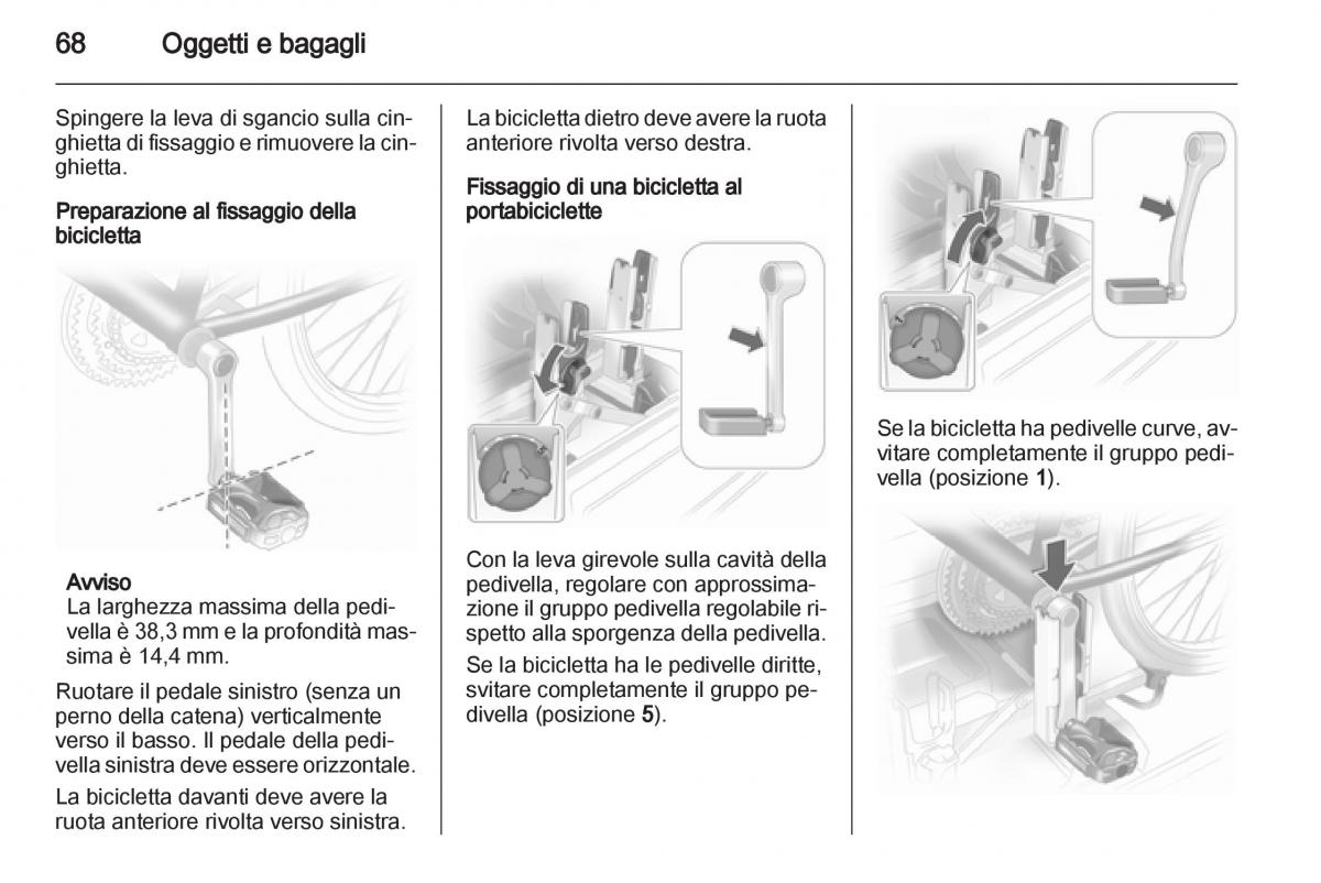 Opel Astra J IV 4 manuale del proprietario / page 70