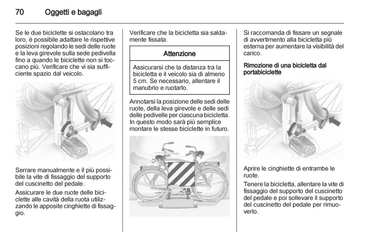 Opel Astra J IV 4 manuale del proprietario / page 72