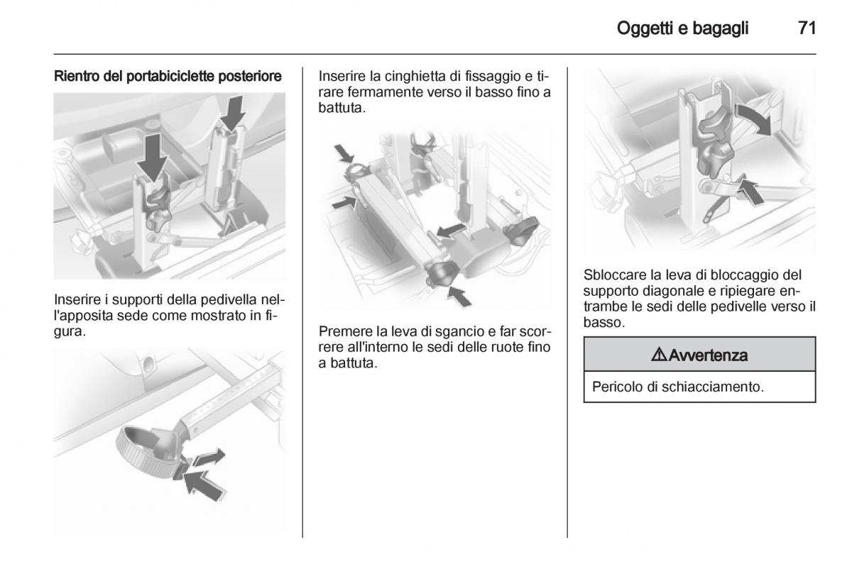 Opel Astra J IV 4 manuale del proprietario / page 73