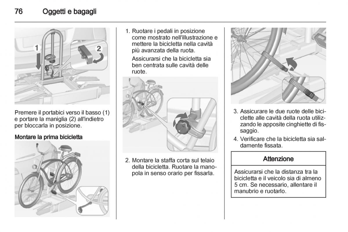 Opel Astra J IV 4 manuale del proprietario / page 78