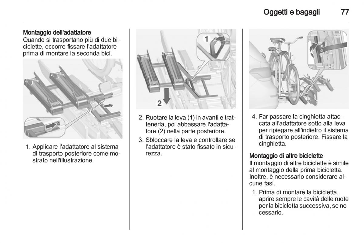 Opel Astra J IV 4 manuale del proprietario / page 79