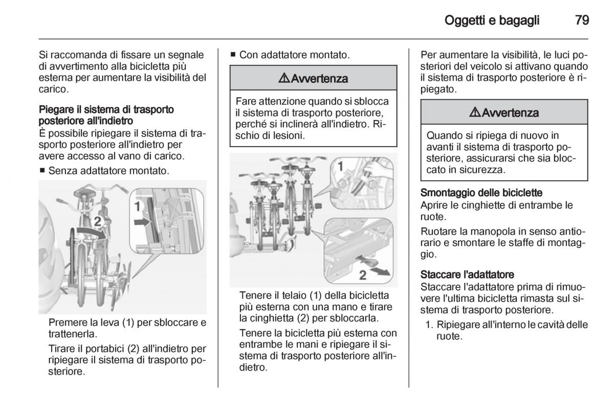 Opel Astra J IV 4 manuale del proprietario / page 81