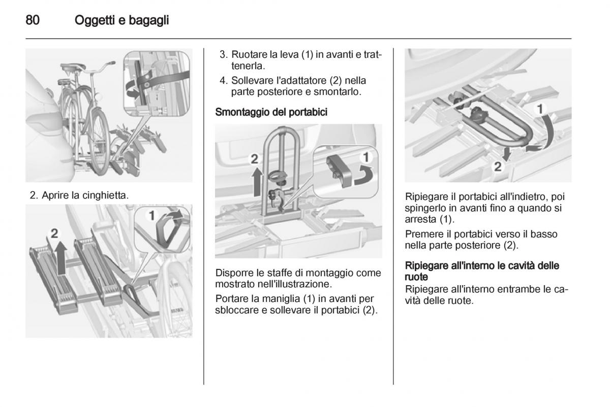 Opel Astra J IV 4 manuale del proprietario / page 82