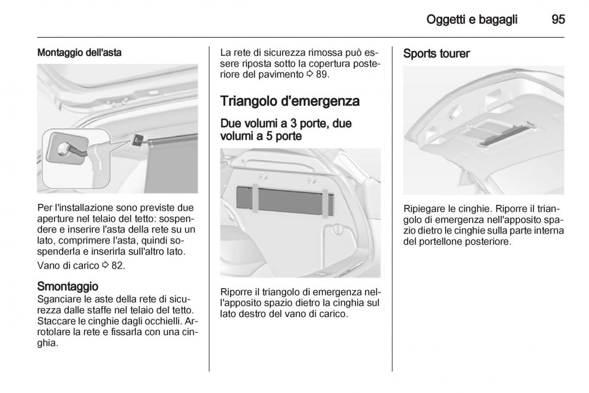 Opel Astra J IV 4 manuale del proprietario / page 97