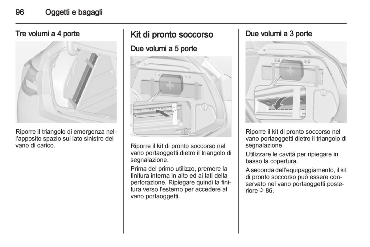 Opel Astra J IV 4 manuale del proprietario / page 98