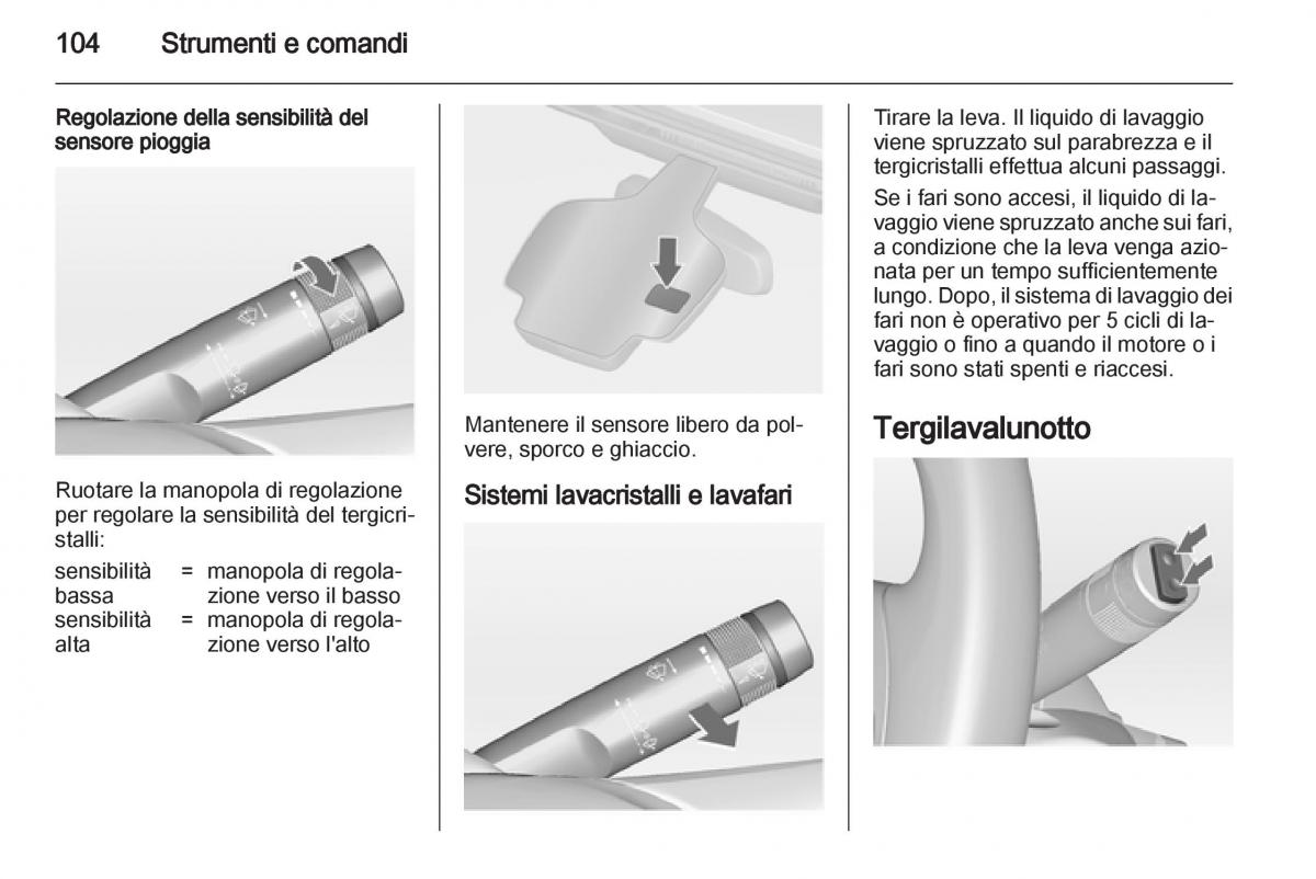 Opel Astra J IV 4 manuale del proprietario / page 106