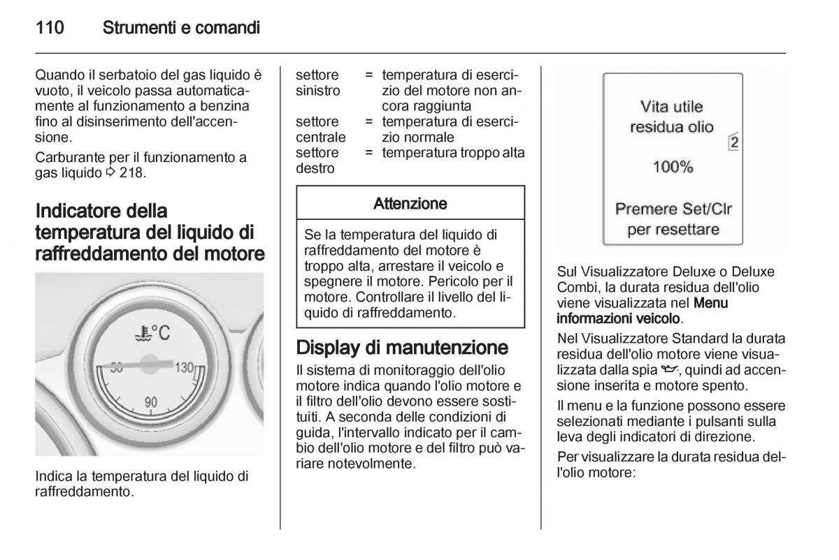 Opel Astra J IV 4 manuale del proprietario / page 112