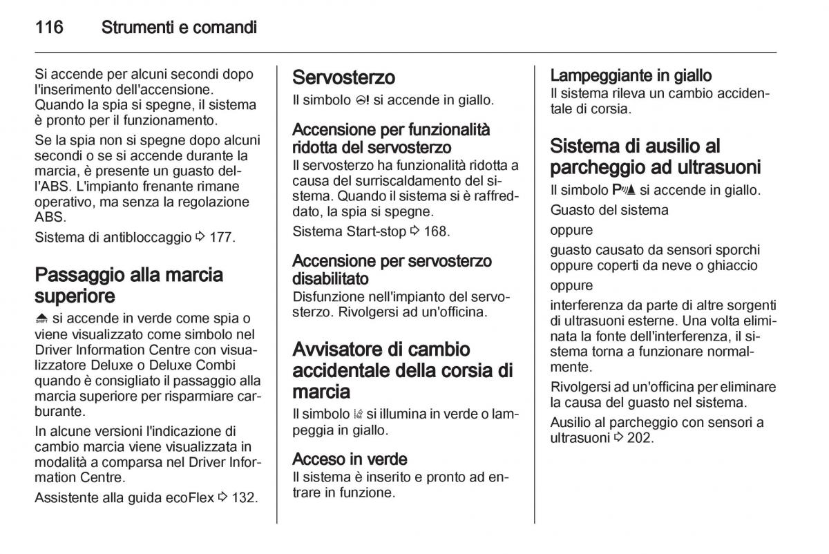 Opel Astra J IV 4 manuale del proprietario / page 118