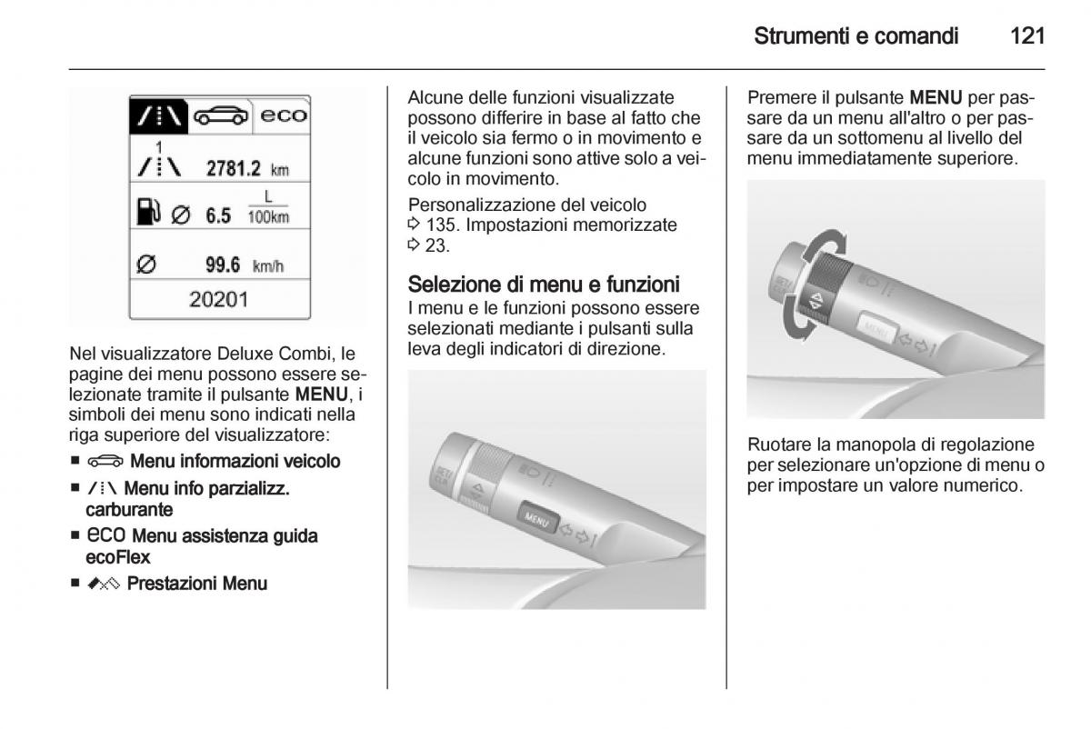 Opel Astra J IV 4 manuale del proprietario / page 123