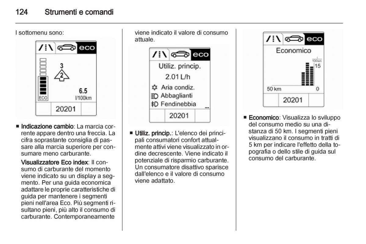 Opel Astra J IV 4 manuale del proprietario / page 126