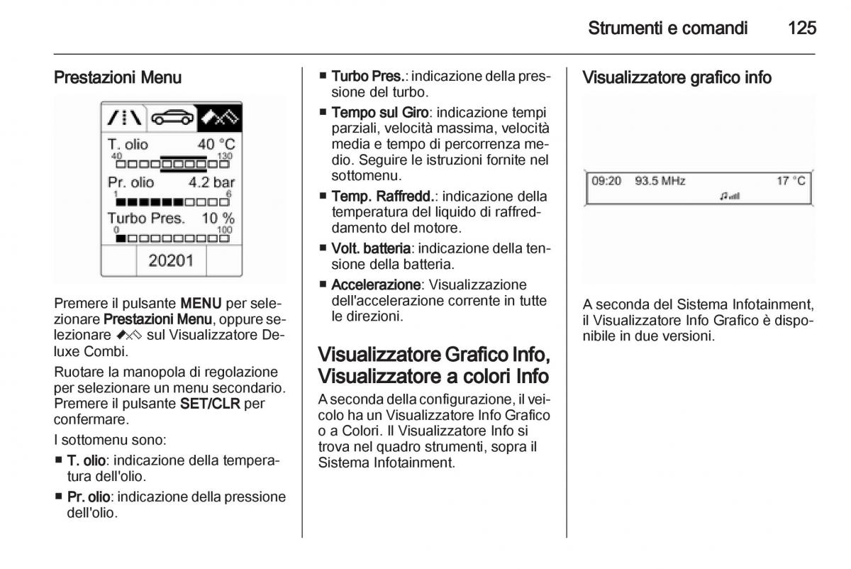 Opel Astra J IV 4 manuale del proprietario / page 127