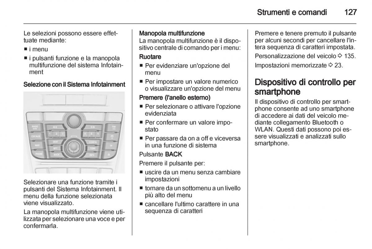 Opel Astra J IV 4 manuale del proprietario / page 129