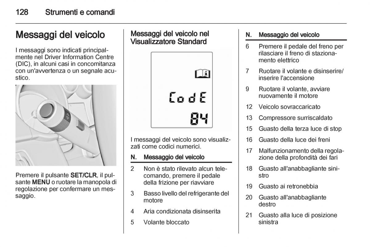 Opel Astra J IV 4 manuale del proprietario / page 130