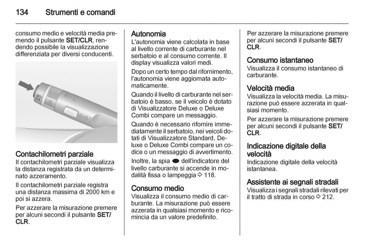 Opel Astra J IV 4 manuale del proprietario / page 136