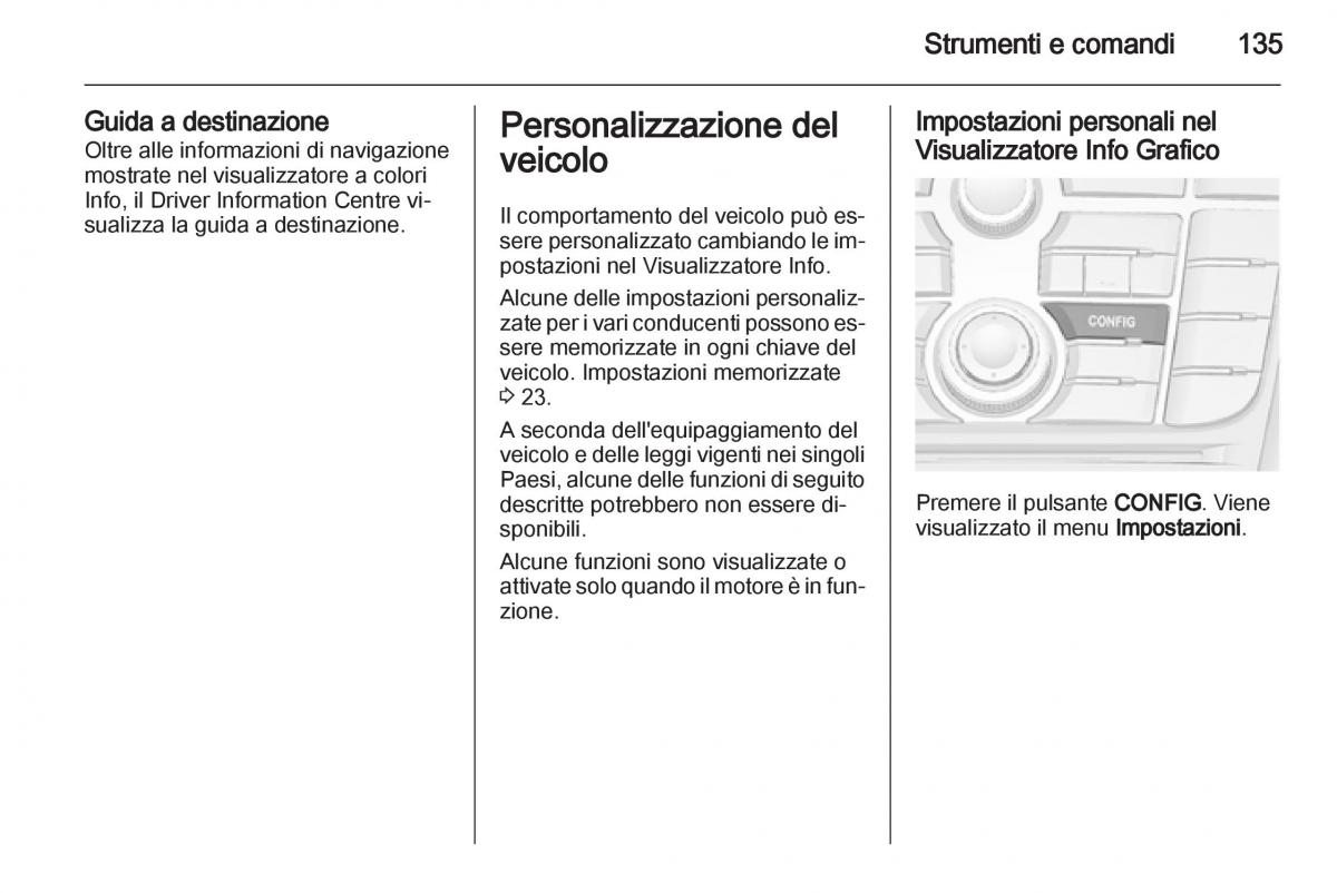 Opel Astra J IV 4 manuale del proprietario / page 137