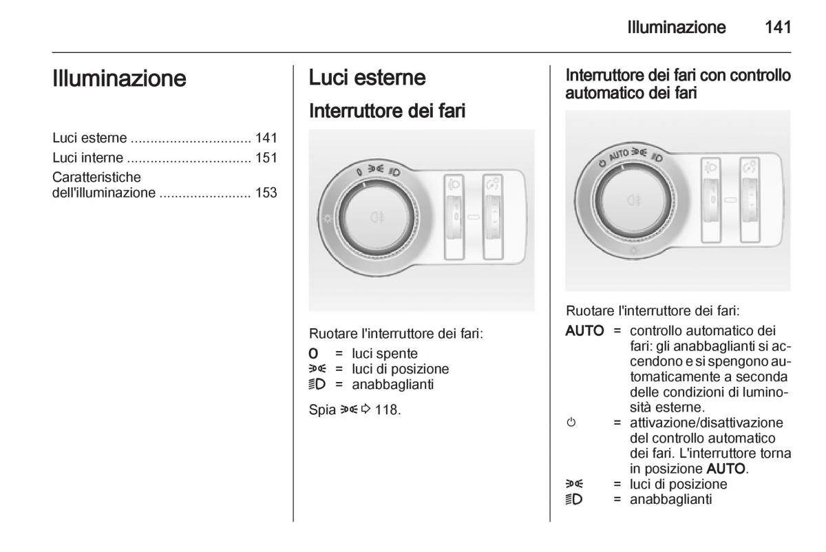 Opel Astra J IV 4 manuale del proprietario / page 143