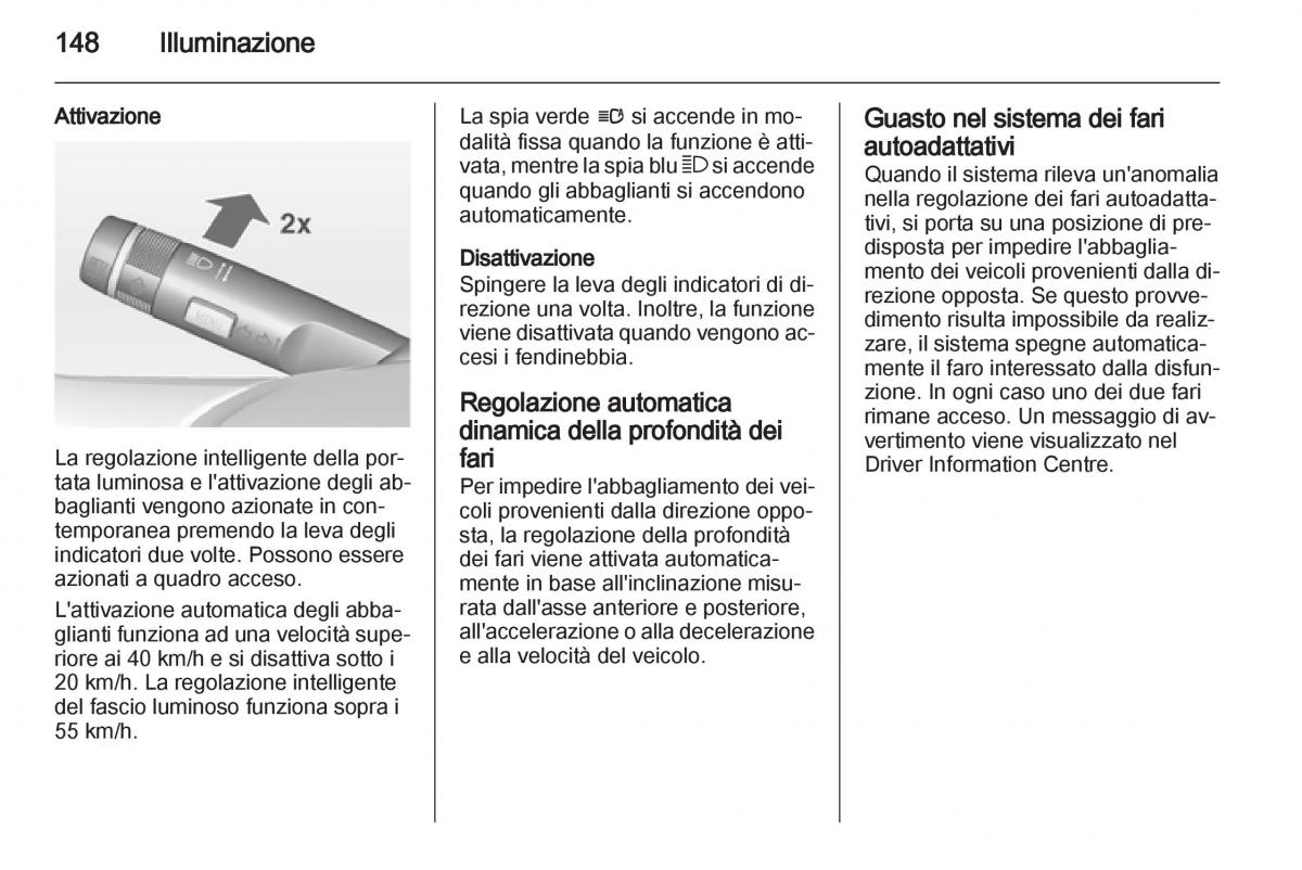 Opel Astra J IV 4 manuale del proprietario / page 150